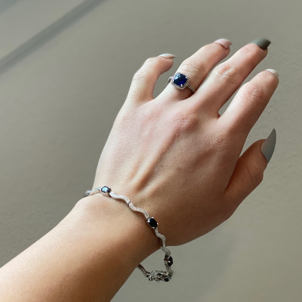 Sapphire and Serling silver bracelet